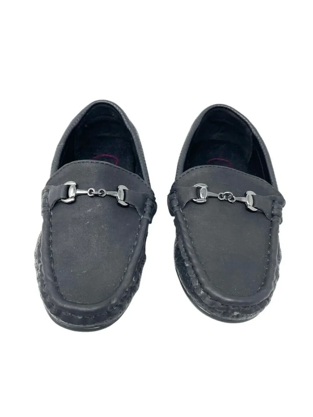 Ket Importa Black Peforated Horsebit Driving Loafers Size 25/ 9 (Little Boy)